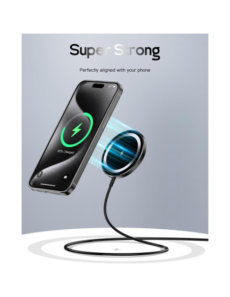 Cargador Mag Safe Shenzhen YW100A 15W para iPhone 16/15/14/13 Cargador Mag Safe Shenzhen YW100A 15W para iPhone 16/15/14/13