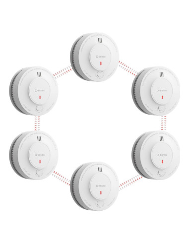 Detector de Humo Inalámbrico X-Sense SD19-W Paquete de 6