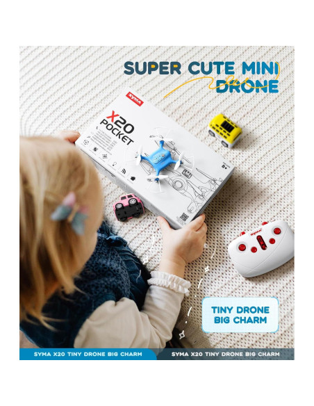 Drone SYMA Mini Cuadricóptero RC para Niños con Giros 3D Drone SYMA Mini Cuadricóptero RC para Niños con Giros 3D