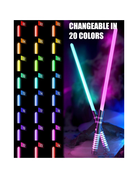Sable de Luz 2-en-1 Viglaschill 24 Colores Recargable Sable de Luz 2-en-1 Viglaschill 24 Colores Recargable