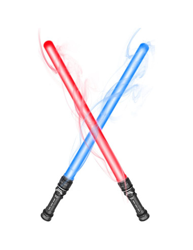 Espadas Iluminadas 2-en-1 Doble Sable LED 7 Colores para Niños