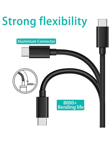 Cable de carga USB Tipo C Rurararu para linternas 1.52m