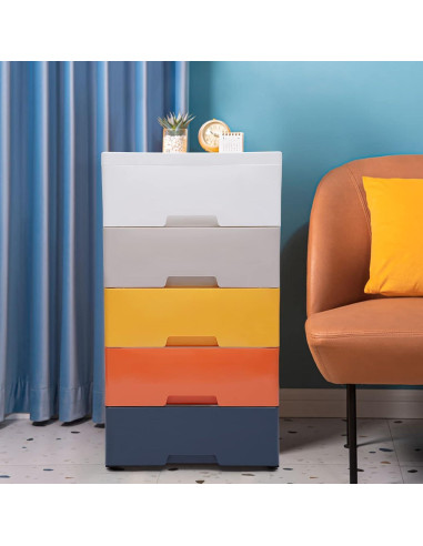 Armario de Almacenamiento Vertical KONKENIE 5 Cajones 45x30x84cm