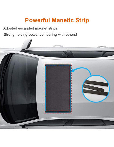 Sombra Solar Magnética TECUUL para Techo de Coche 94x55cm Sombra Solar Magnética TECUUL para Techo de Coche 94x55cm