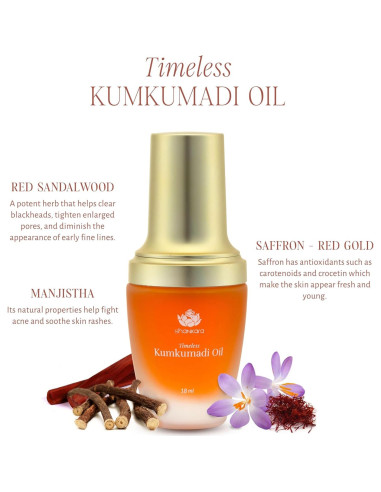 Aceite Kumkumadi Shankara 18ml con Azafrán y Hierbas Ayurvédicas
