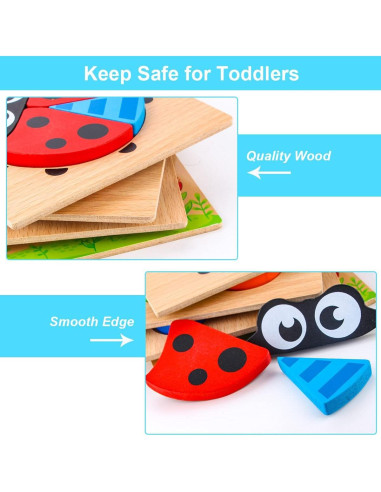 Rompecabezas de Madera SKYFIELD para Niños 1-3 Años