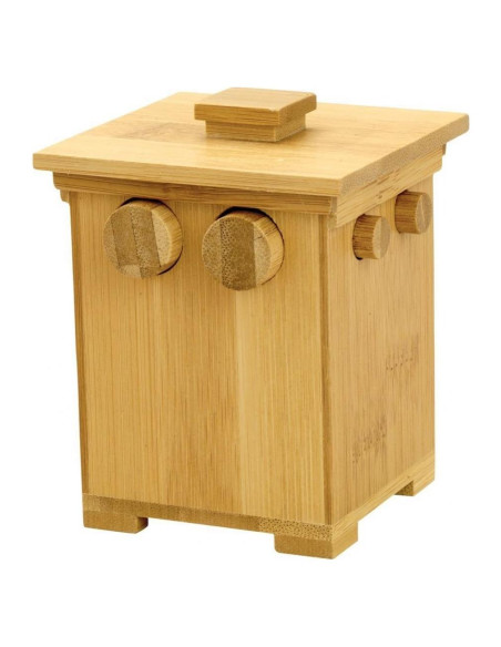 Caja de Rompecabezas de Bambú Melville Direct 11.18x8.89x8.64cm Caja de Rompecabezas de Bambú Melville Direct 11.18x8.89x8.64cm