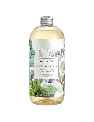 Recarga Jabón Líquido de Manos Romiie Zoi 750 ML Eucalipto y Menta