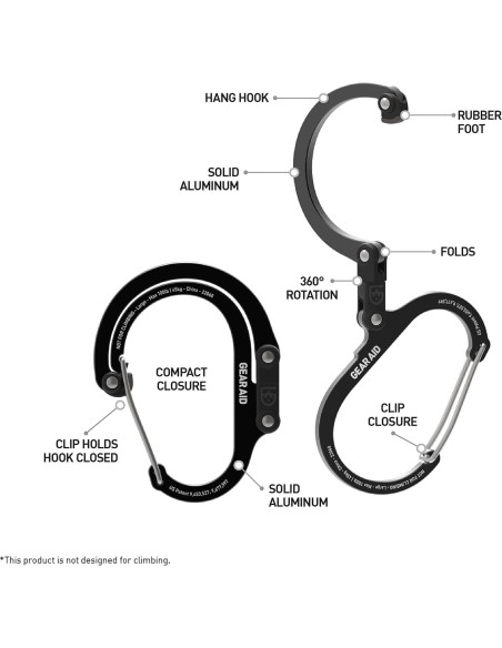 Clip Heroclip Grande GEAR AID para Camping y Organización Clip Heroclip Grande GEAR AID para Camping y Organización