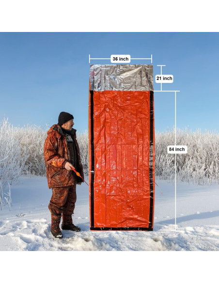 Bolsas de dormir de emergencia Leberna 2 paquetes Mylar Bolsas de dormir de emergencia Leberna 2 paquetes Mylar