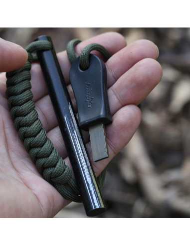 Encendedor de Fuego Bayite 10cm Ferrocerio Paracord