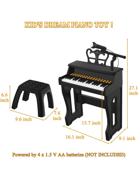 Piano de Teclado Eléctrico Dollox 37 Teclas para Niños Piano de Teclado Eléctrico Dollox 37 Teclas para Niños