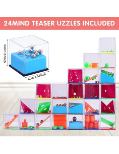 24 Pzs Cubos de Laberinto Mini CACASO 4x4 cm Antiestrés 2