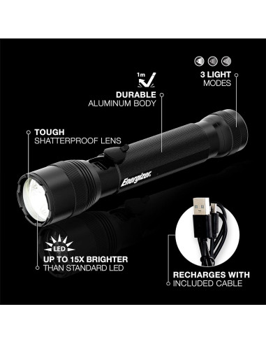Linterna Táctica LED Energizer TAC R 1000 Recargable 1000 Lúmenes