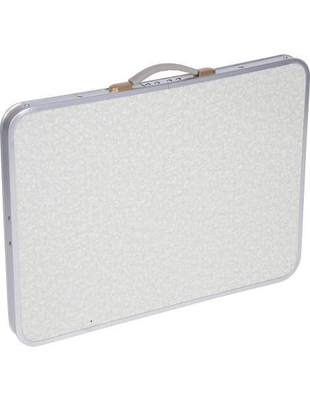 Mesa Plegable de Aluminio Trademark Innovations 60.3x45.1cm Blanca Mesa Plegable de Aluminio Trademark Innovations 60.3x45.1cm Blanca