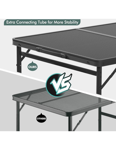 VILLEY Mesa de Camping Plegable 0.91m Aluminio Ajustable VILLEY Mesa de Camping Plegable 0.91m Aluminio Ajustable