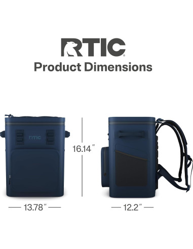Mochila Enfriador RTIC 24 Latas Impermeable y Flotante