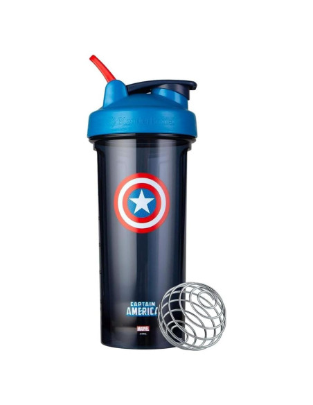 Botella Mezcladora BlenderBottle Marvel Pro 28 Oz Capitán América Botella Mezcladora BlenderBottle Marvel Pro 28 Oz Capitán América