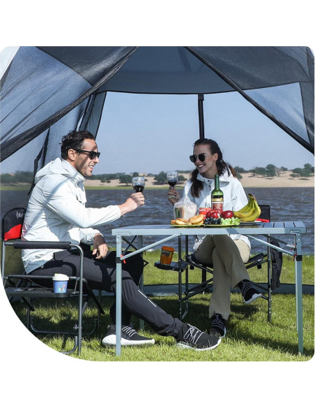 Mesa Plegable de Aluminio KingCamp 4-6 Personas Portátil Mesa Plegable de Aluminio KingCamp 4-6 Personas Portátil
