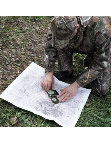 Brújula Militar AOFAR AF-4074 Impermeable para Camping
