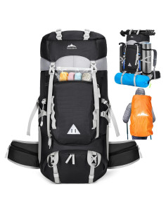 Mochila de Senderismo IGOLUMON 60L Impermeable Negra