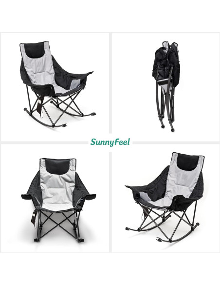 Silla de Camping Calentada SunnyFeel AC2026 Gris 227 KG Silla de Camping Calentada SunnyFeel AC2026 Gris 227 KG