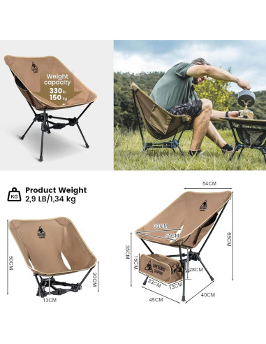 Silla de Camping OneTigris Tigerblade Plegable 150 kg