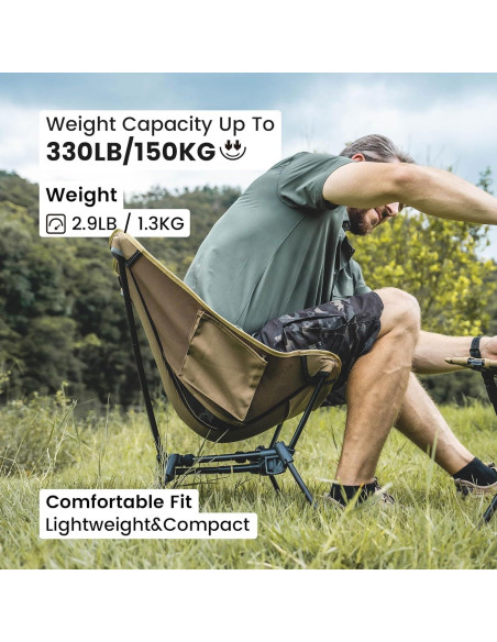 Silla de Camping OneTigris Tigerblade Plegable 150 kg Silla de Camping OneTigris Tigerblade Plegable 150 kg
