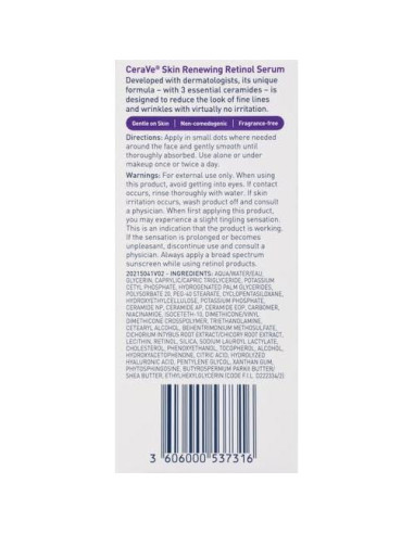 Suero Anti Envejecimiento CeraVe 30 g con Retinol y Ácido Hialurónico