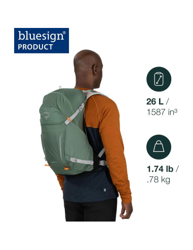 Mochila de senderismo Osprey Hikelite 26L Unisex Negra