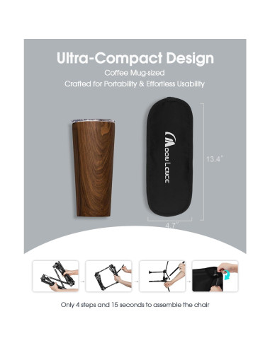 Silla de Camping MOON LENCE CH21-1PC-OLD Ultraligera 181 kg