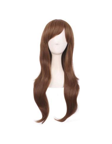 Peluca Larga Rizada MapofBeauty 70 cm Marrón Claro