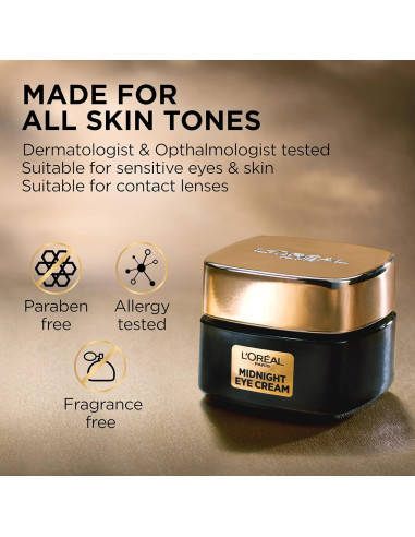 Crema de Ojos L'Oreal Paris Midnight Age Perfect 15ml