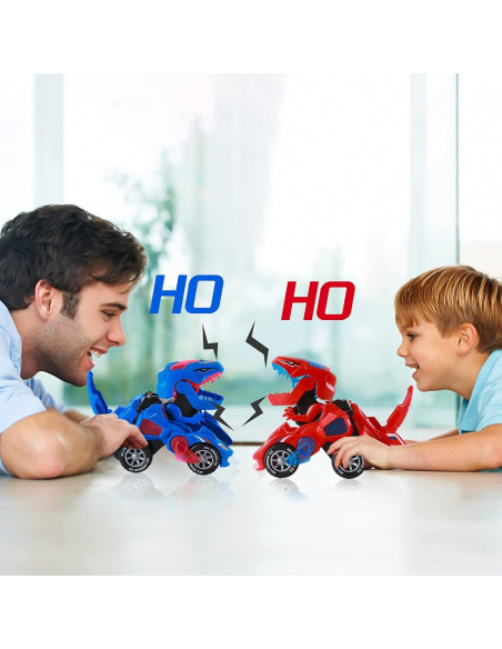 Coche Dinosaurio Transformador LED Hirger Rojo 2 en 1 Coche Dinosaurio Transformador LED Hirger Rojo 2 en 1