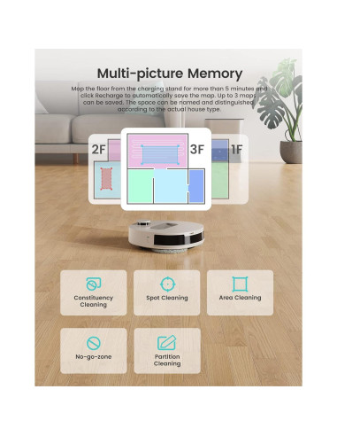 Robot Mopa Lefant T1 con Mapeo Inteligente y Autolimpieza