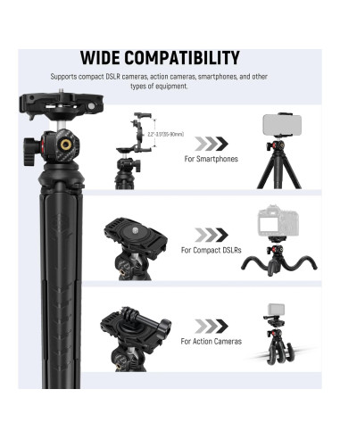 Trípode NEEWER TP35 Flexible con Control Remoto para Teléfono