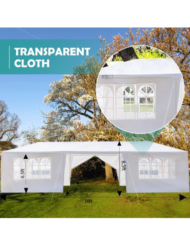 Carpa de Fiesta Exterior LBLWJD 3x9m con Paredes Removibles