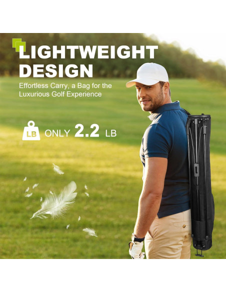 Bolsa de Golf UNIHIMAL Ligera con Soporte y Asa - 80 cm Bolsa de Golf UNIHIMAL Ligera con Soporte y Asa - 80 cm