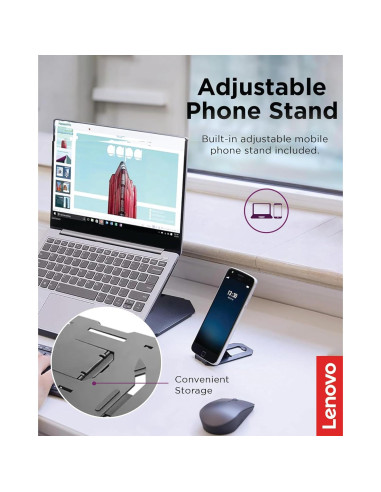 Soporte para Laptop 2-en-1 Lenovo - Ajustable y Ergonómico