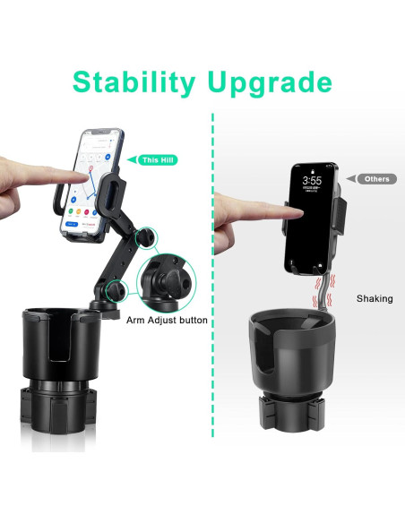 Soporte para Taza de Coche This Hill 3 en 1 Ajustable 2023 Soporte para Taza de Coche This Hill 3 en 1 Ajustable 2023