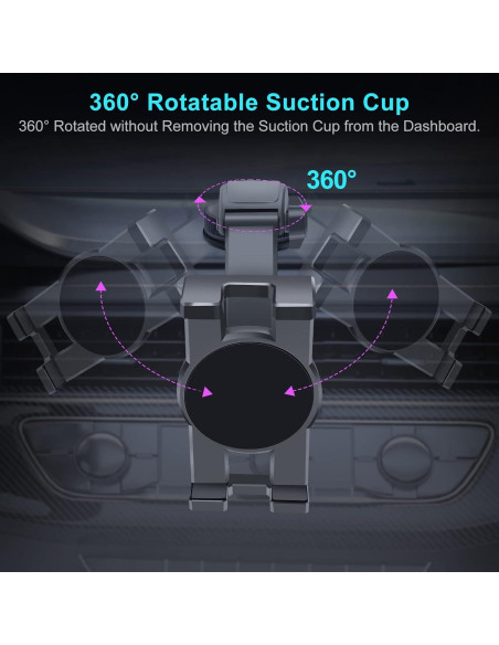 Soporte para Tablet en Coche Porfortop 360 Ventosa Ajustable Soporte para Tablet en Coche Porfortop 360 Ventosa Ajustable
