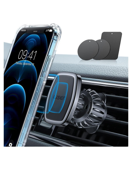Soporte Magnético para Teléfono LISEN Auto Negro 4.9x3.6cm Soporte Magnético para Teléfono LISEN Auto Negro 4.9x3.6cm