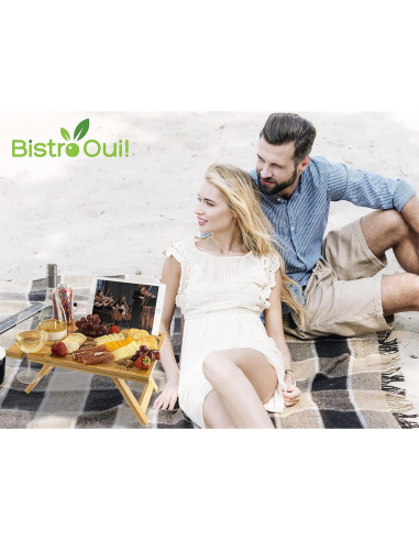 Mesa de Vino Portátil Bistro Oui! Plegable para Picnic