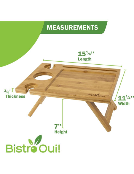 Mesa de Vino Portátil Bistro Oui! Plegable para Picnic Mesa de Vino Portátil Bistro Oui! Plegable para Picnic