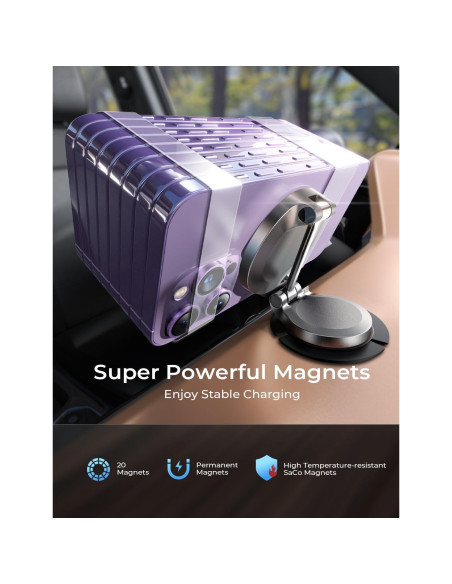Soporte Cargador Inalámbrico Magsafe LISEN 15W para Coche Soporte Cargador Inalámbrico Magsafe LISEN 15W para Coche