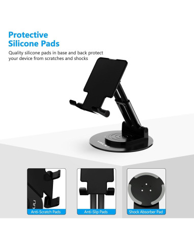 Soporte Plegable YXLILI para Teléfono Ajustable 360 - Negro