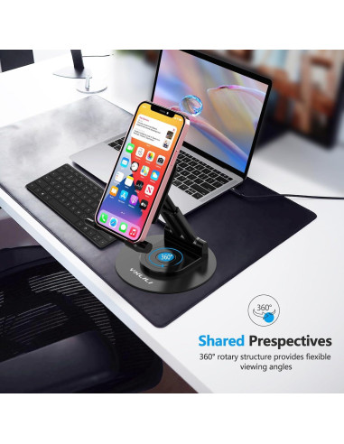 Soporte Plegable YXLILI para Teléfono Ajustable 360 - Negro