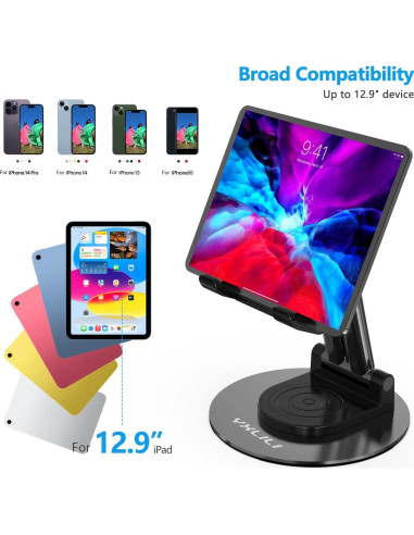 Soporte Plegable YXLILI para Teléfono Ajustable 360 - Negro