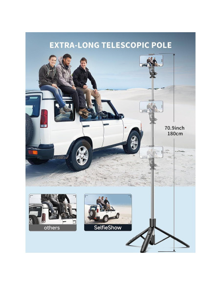 Trípode para teléfono LDP Q16SS 180 cm con control remoto Trípode para teléfono LDP Q16SS 180 cm con control remoto