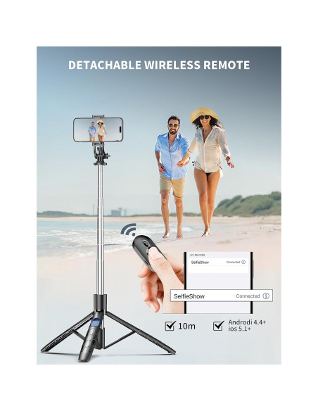 Trípode para teléfono LDP Q16SS 180 cm con control remoto Trípode para teléfono LDP Q16SS 180 cm con control remoto